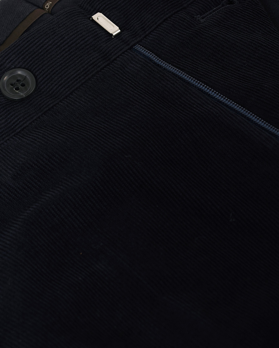 Heren | Broeken | Oscar Jacobson | Denz Baby Cord Trousers Navy