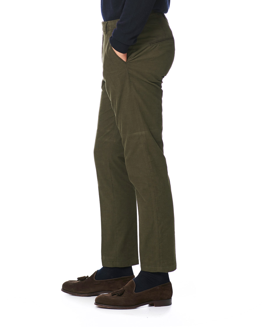 Homme | Pantalons | Oscar Jacobson | Denz Baby Cord Trousers Olive