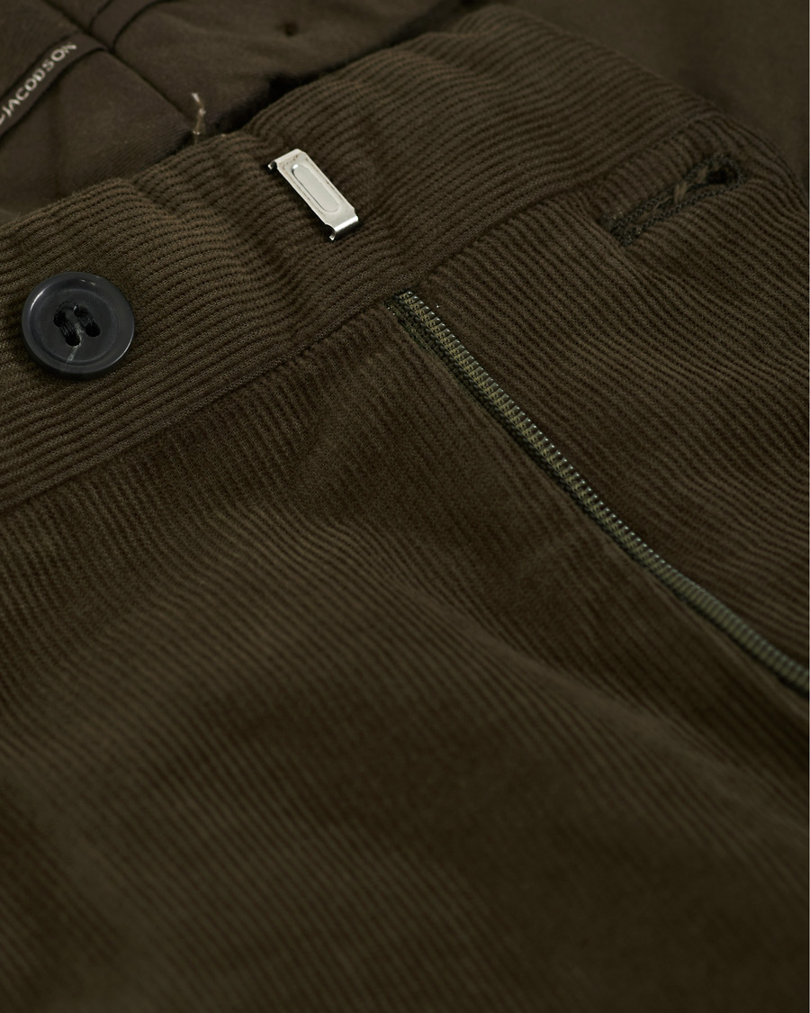 Homme | Pantalons | Oscar Jacobson | Denz Baby Cord Trousers Olive