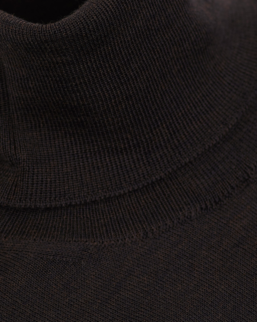 Homme | Pulls Et Tricots | Oscar Jacobson | Cole Extra Fine Merino Rollneck Brown