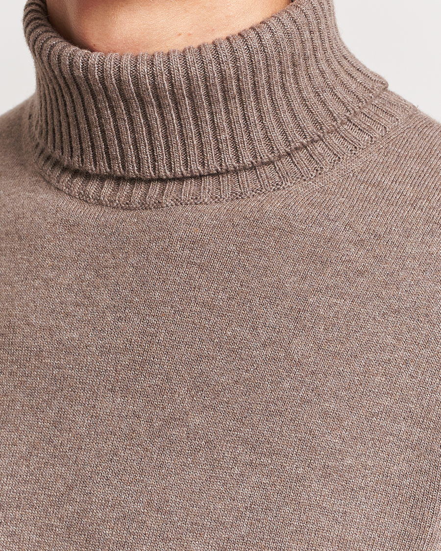 Homme | Pulls Et Tricots | Oscar Jacobson | Salim Wool/Cashmere Rollneck Light Brown