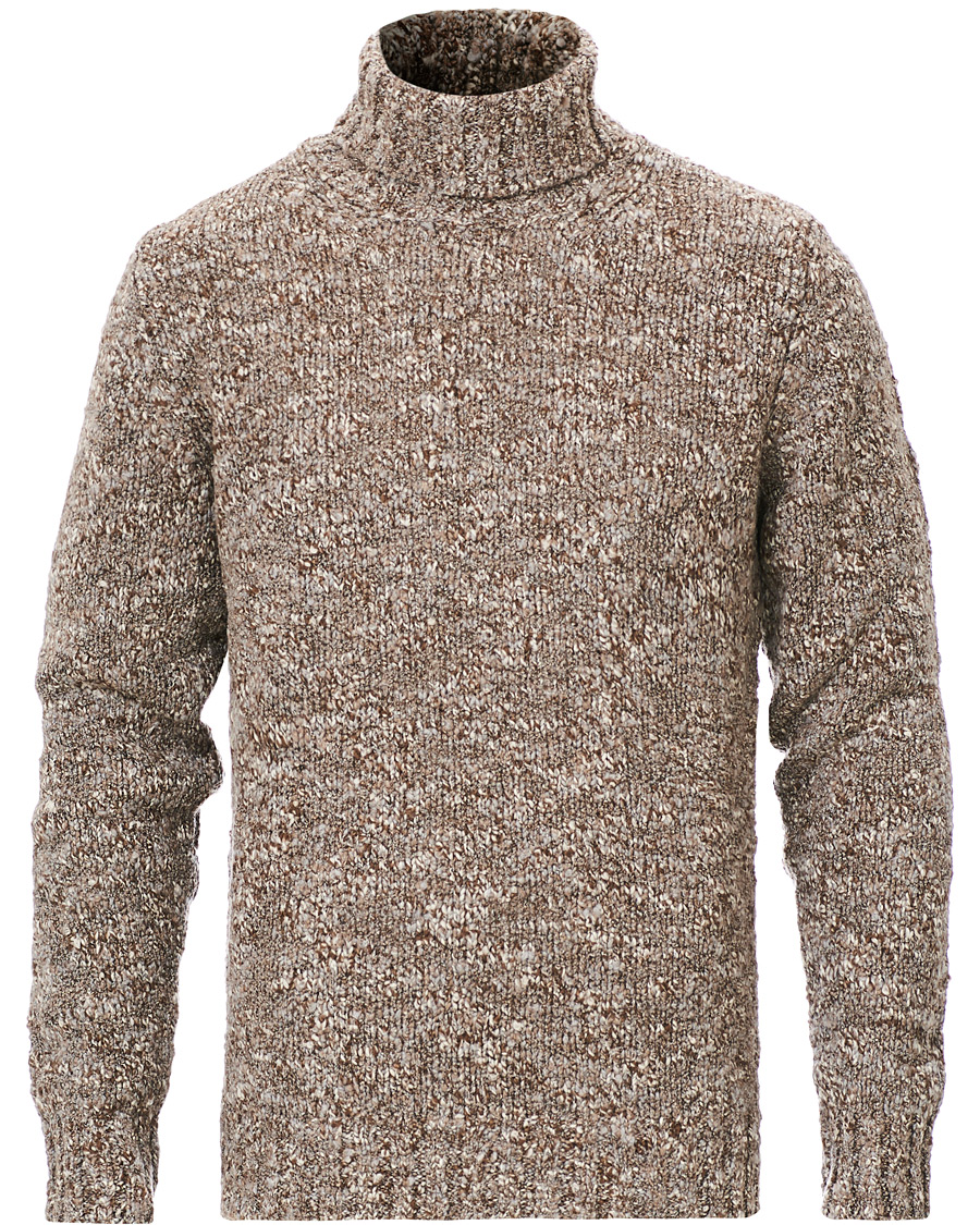 Homme | Pulls Et Tricots | Oscar Jacobson | Kristopher Boucle Wool Rollneck Beige
