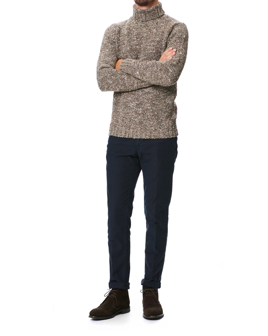 Homme | Pulls Et Tricots | Oscar Jacobson | Kristopher Boucle Wool Rollneck Beige