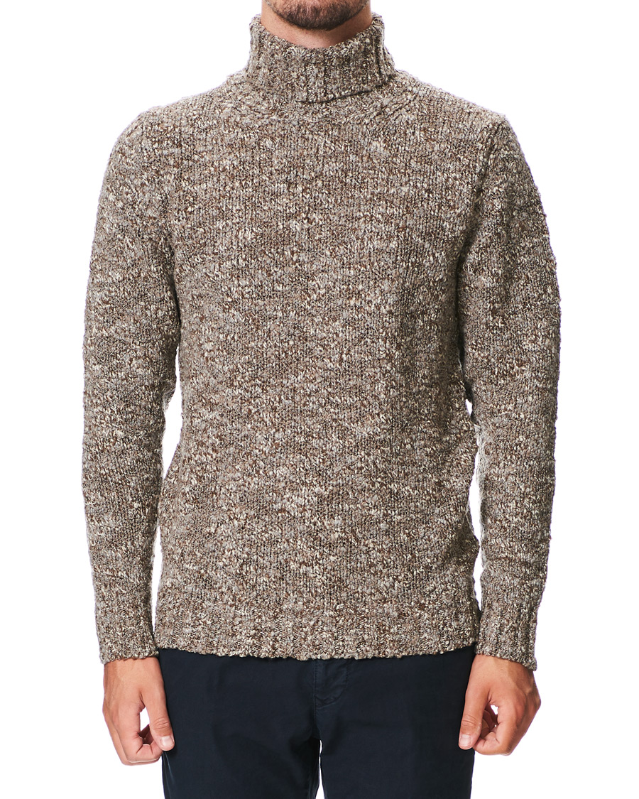 Homme | Pulls Et Tricots | Oscar Jacobson | Kristopher Boucle Wool Rollneck Beige