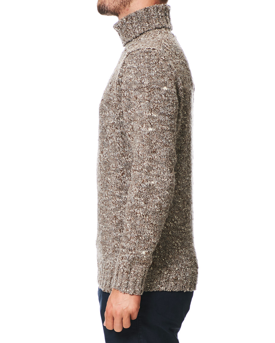 Homme | Pulls Et Tricots | Oscar Jacobson | Kristopher Boucle Wool Rollneck Beige