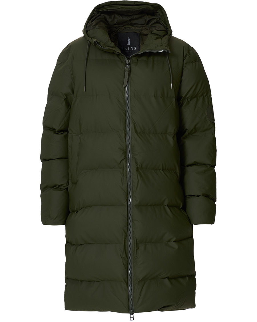 Homme | Manteaux Et Vestes | RAINS | Waterproof Long Puffer Jacket Green