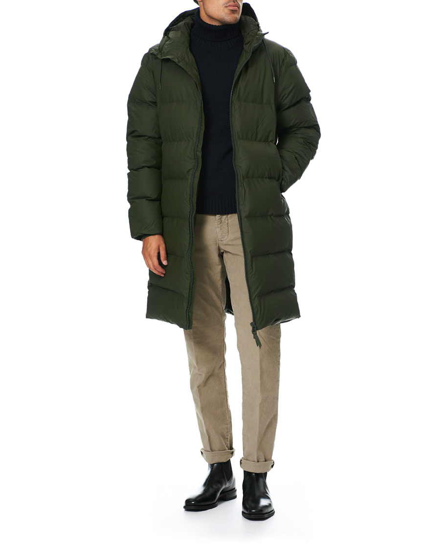 Homme | Manteaux Et Vestes | RAINS | Waterproof Long Puffer Jacket Green
