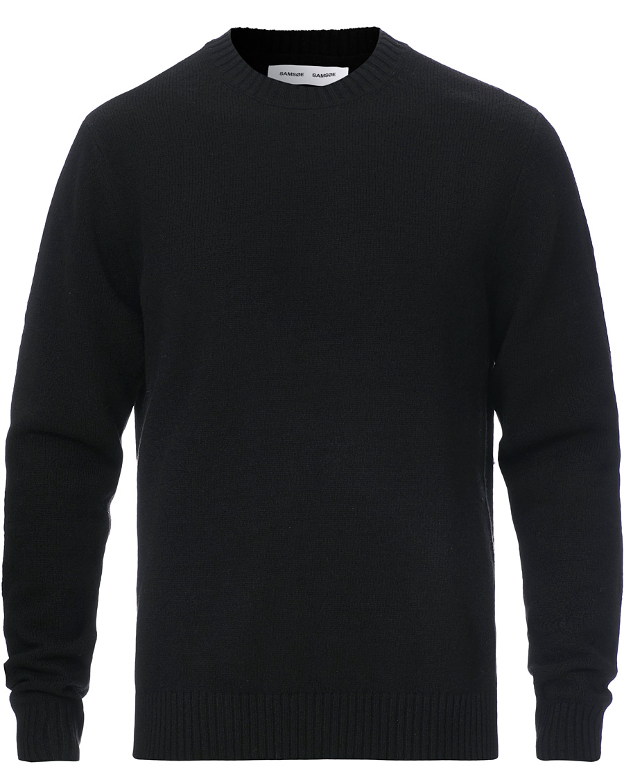 Homme | Pulls Et Tricots | Samsøe Samsøe | Samsøe & Samsøe Sylli Wool Crew Neck Black