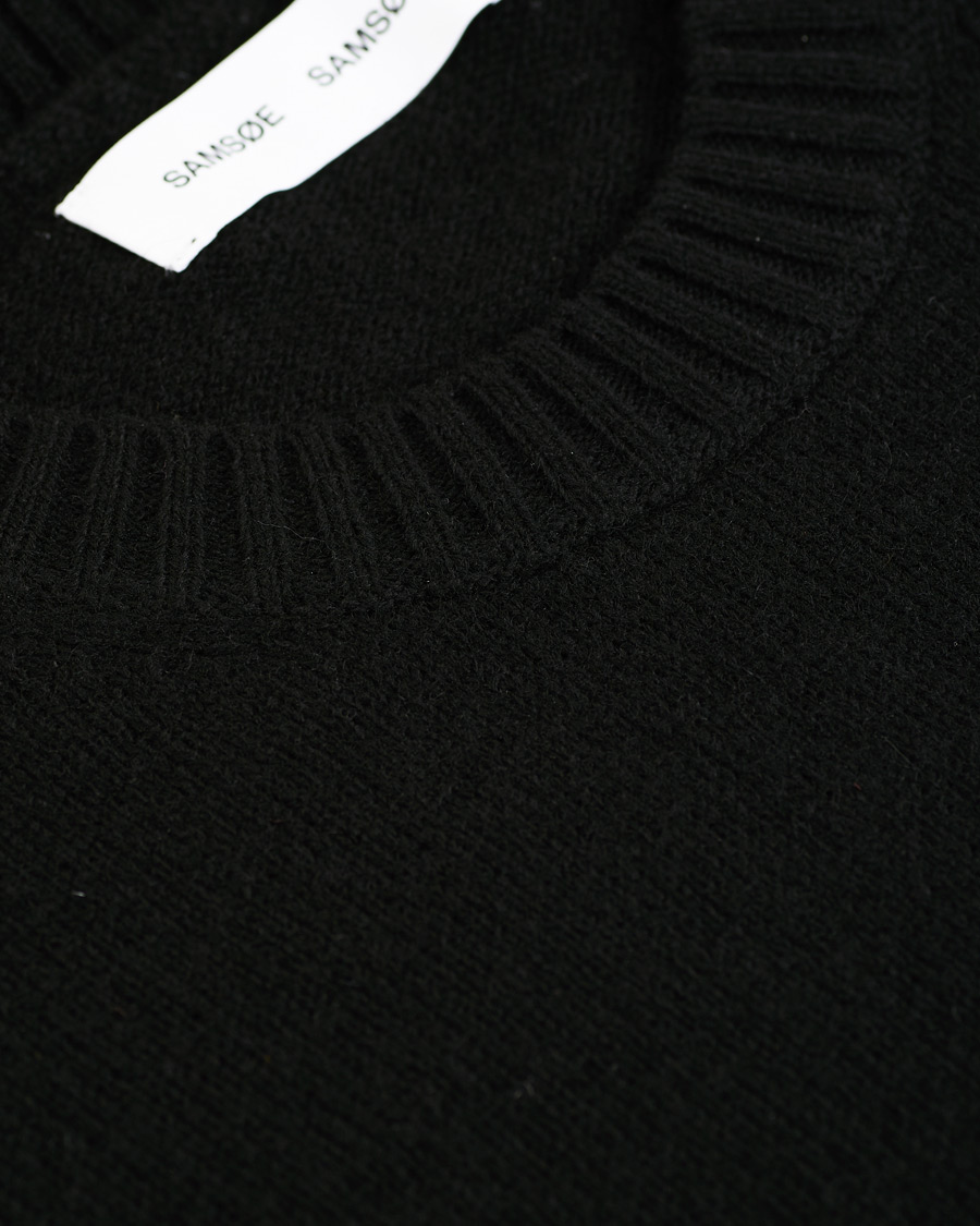 Homme | Pulls Et Tricots | Samsøe Samsøe | Samsøe & Samsøe Sylli Wool Crew Neck Black