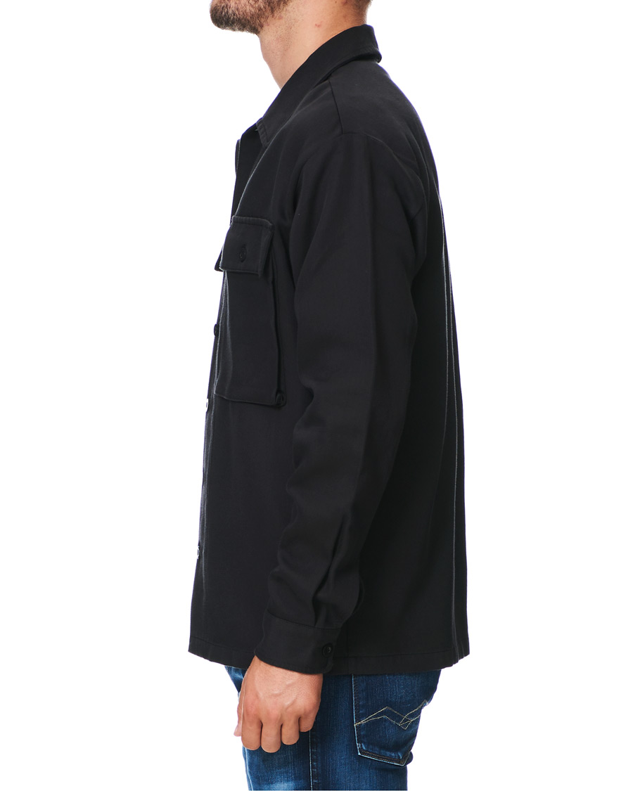 Homme | Chemises | Samsøe Samsøe | Samsøe & Samsøe Vega Lyocell/Cotton Overshirt Black