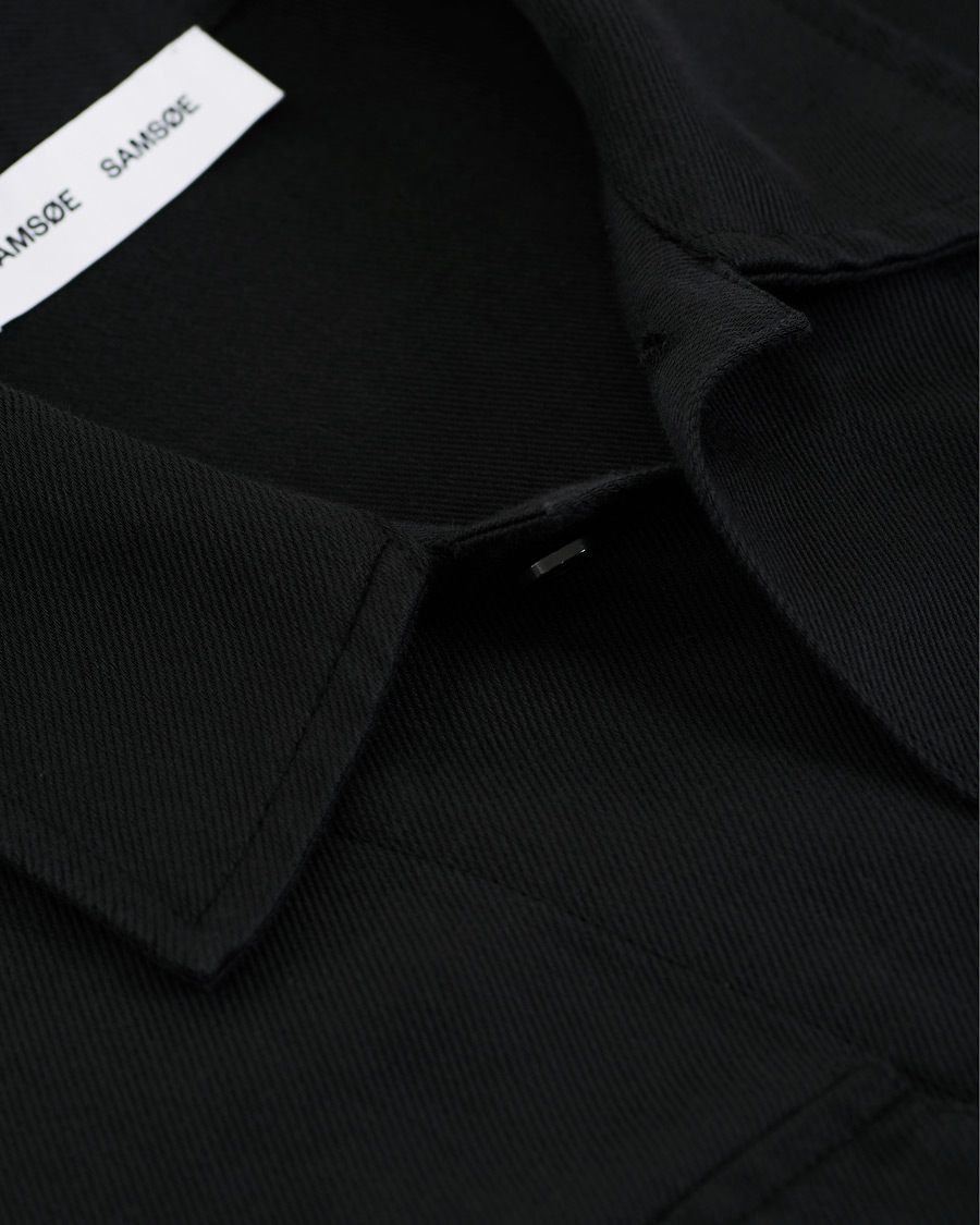 Homme | Chemises | Samsøe Samsøe | Samsøe & Samsøe Vega Lyocell/Cotton Overshirt Black