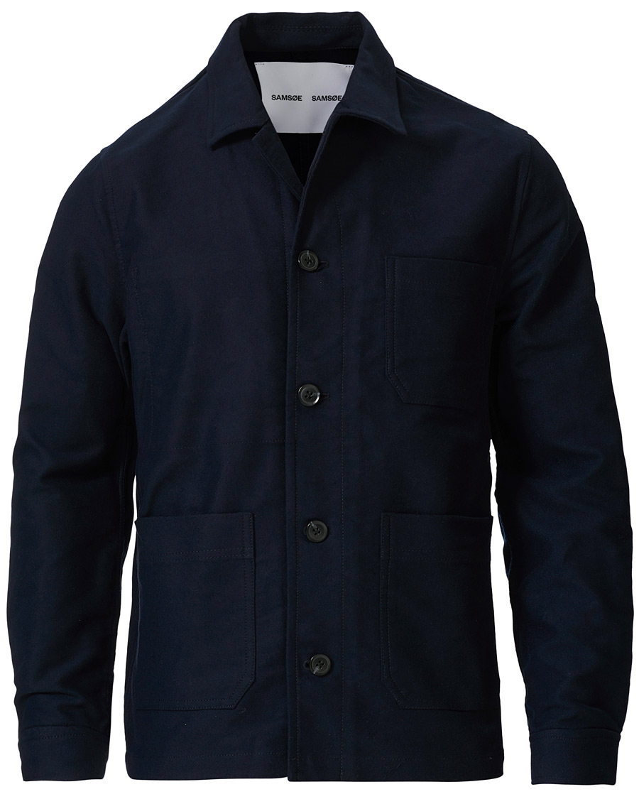 Homme | Chemises | Samsøe Samsøe | Samsøe & Samsøe Cotton Worker Jacket Sky Captain