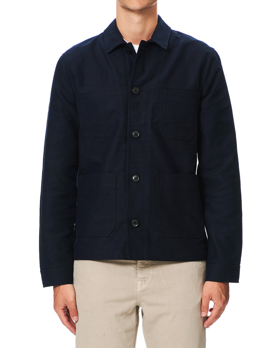 Homme | Chemises | Samsøe Samsøe | Samsøe & Samsøe Cotton Worker Jacket Sky Captain