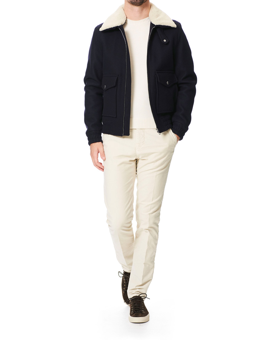 Heren | Jassen | Tommy Hilfiger | Shearling Collar Flight Jacket Desert Sky