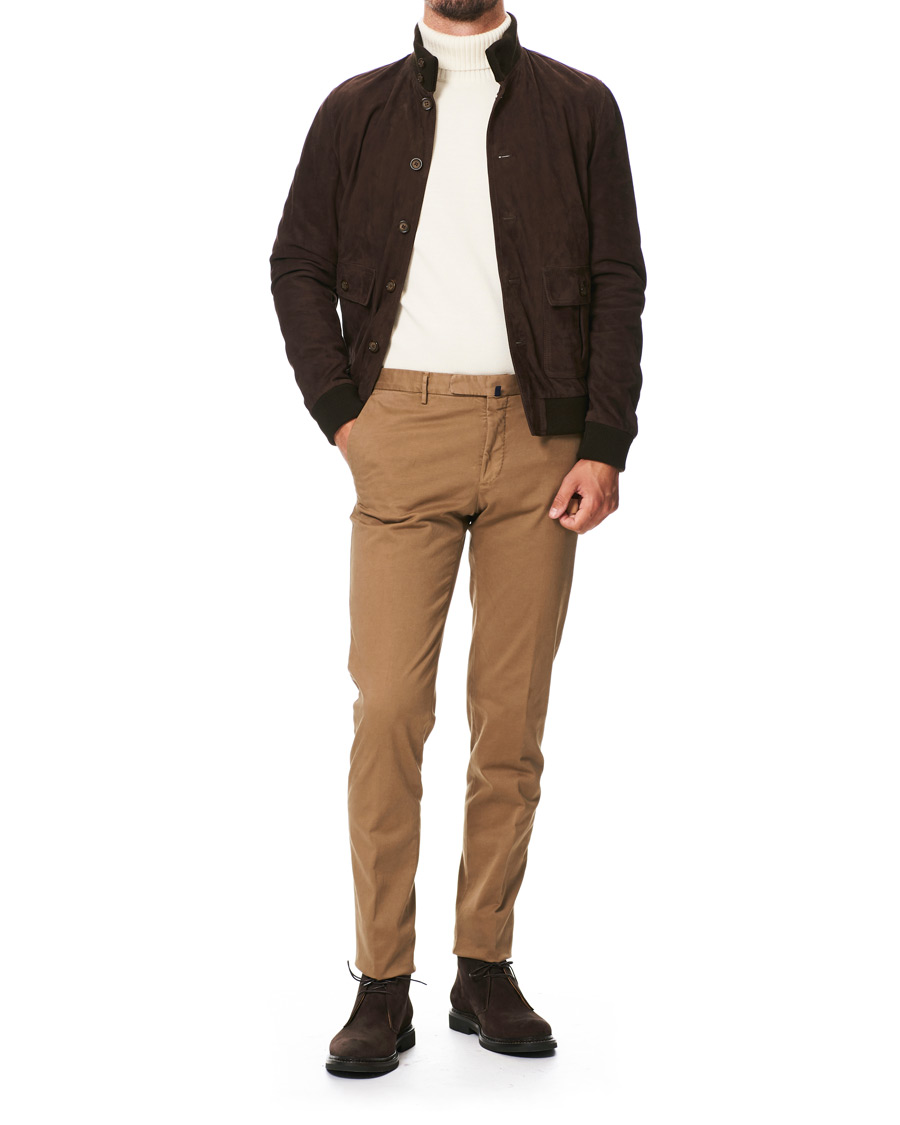 Homme | Manteaux Et Vestes | Valstar | Valstarino Suede Jacket Dark Brown