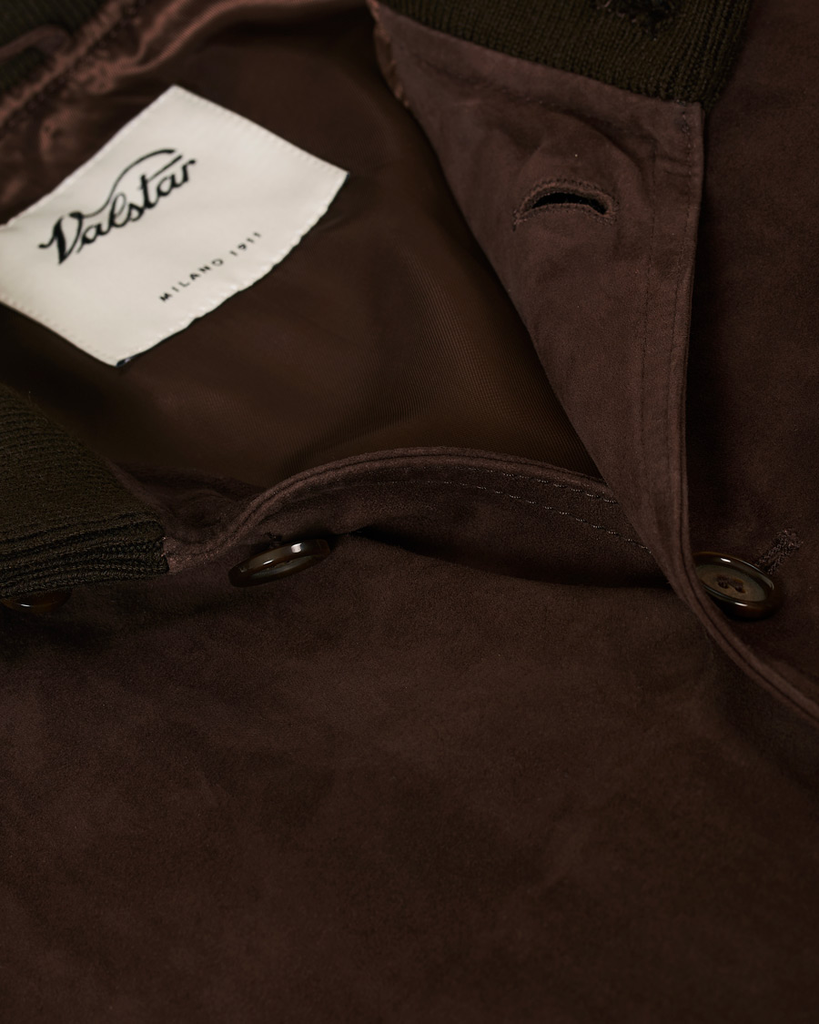 Homme | Manteaux Et Vestes | Valstar | Valstarino Suede Jacket Dark Brown