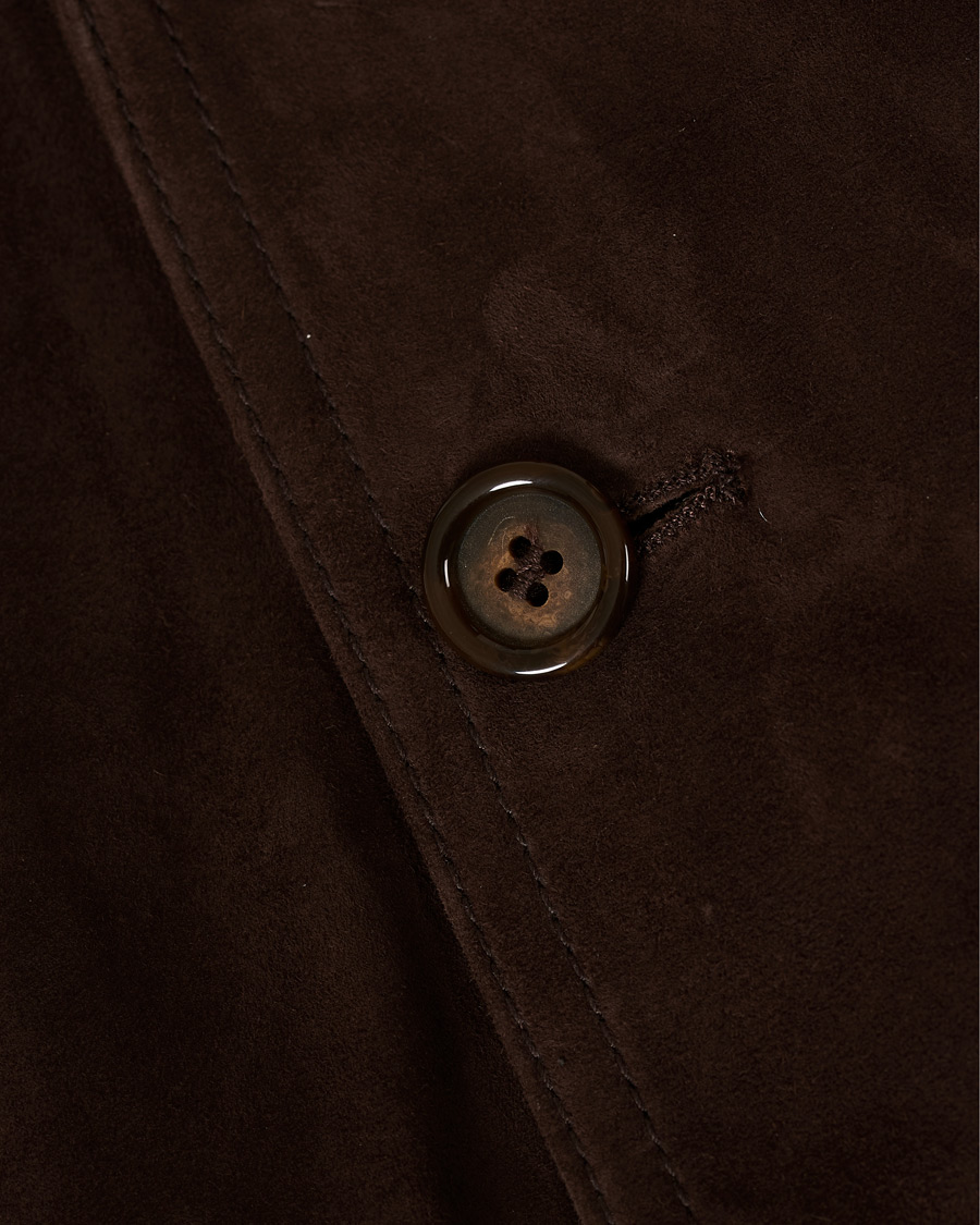 Homme | Manteaux Et Vestes | Valstar | Valstarino Suede Jacket Dark Brown
