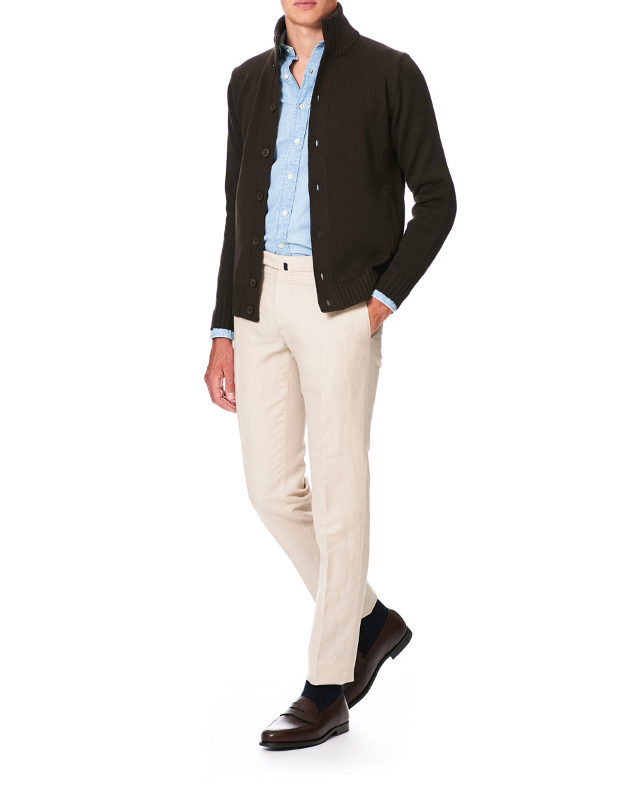 Homme | Pulls Et Tricots | Zanone | Virgin Merino Wool Chioto Cardigan Dark Brown