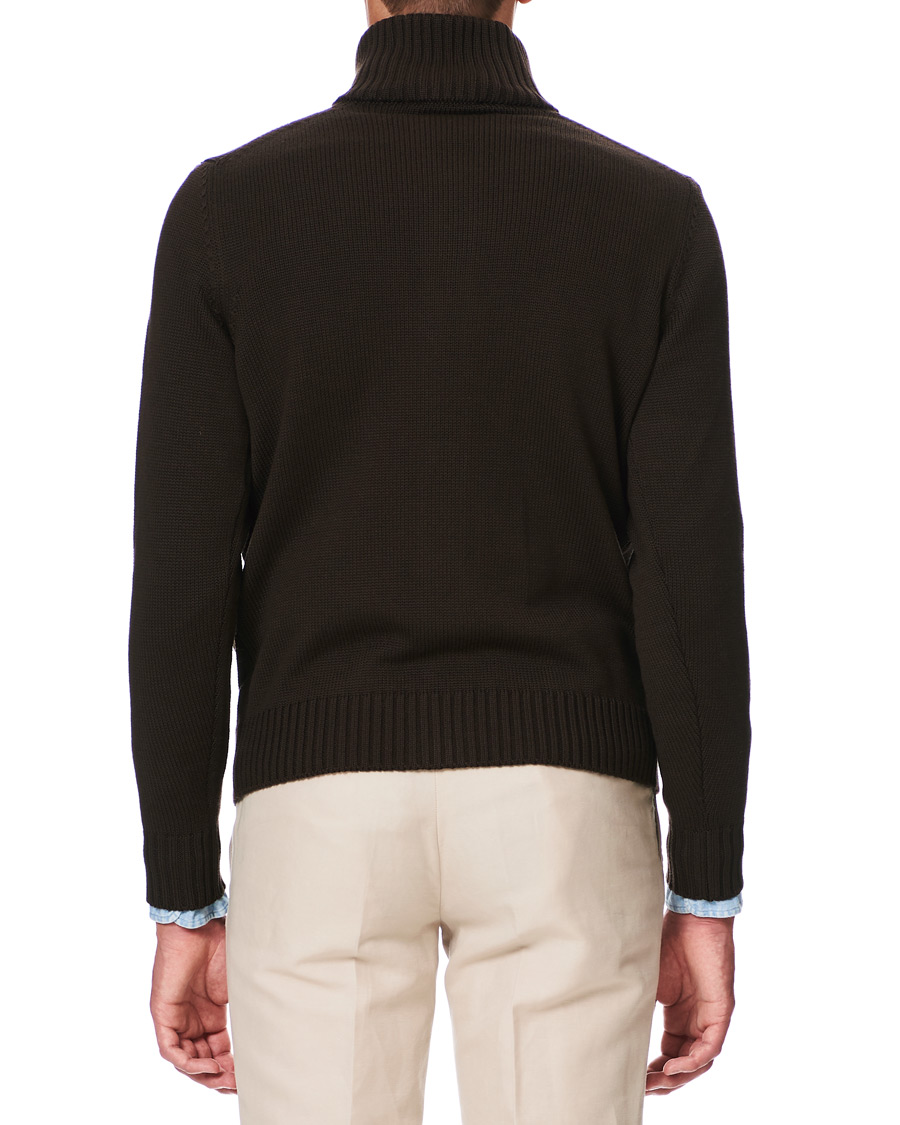 Homme | Pulls Et Tricots | Zanone | Virgin Merino Wool Chioto Cardigan Dark Brown