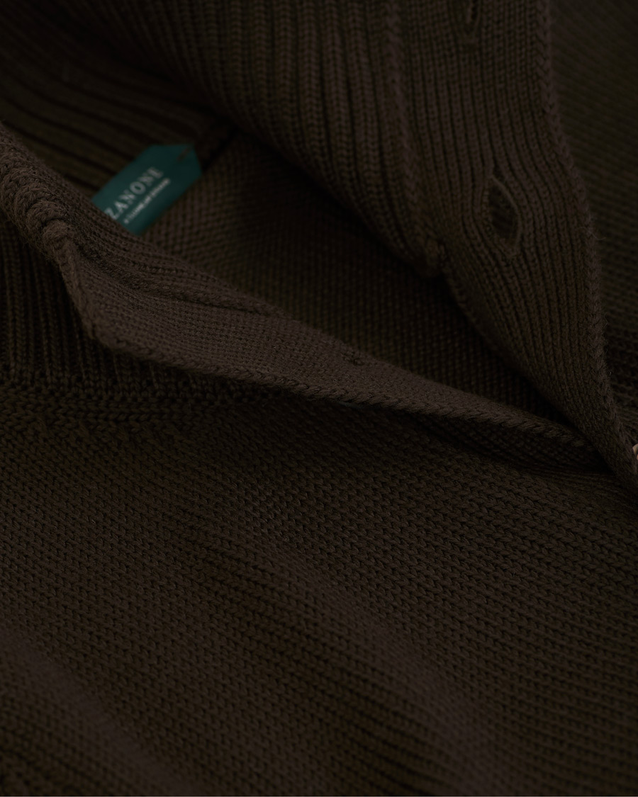 Homme | Pulls Et Tricots | Zanone | Virgin Merino Wool Chioto Cardigan Dark Brown