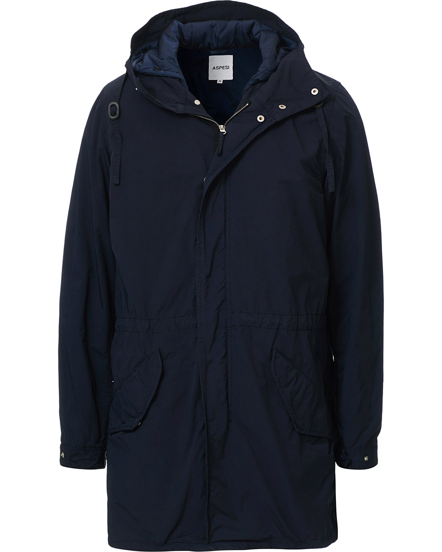 Homme | Manteaux Et Vestes | Aspesi | Parkattone Garment Dyed Parka Navy