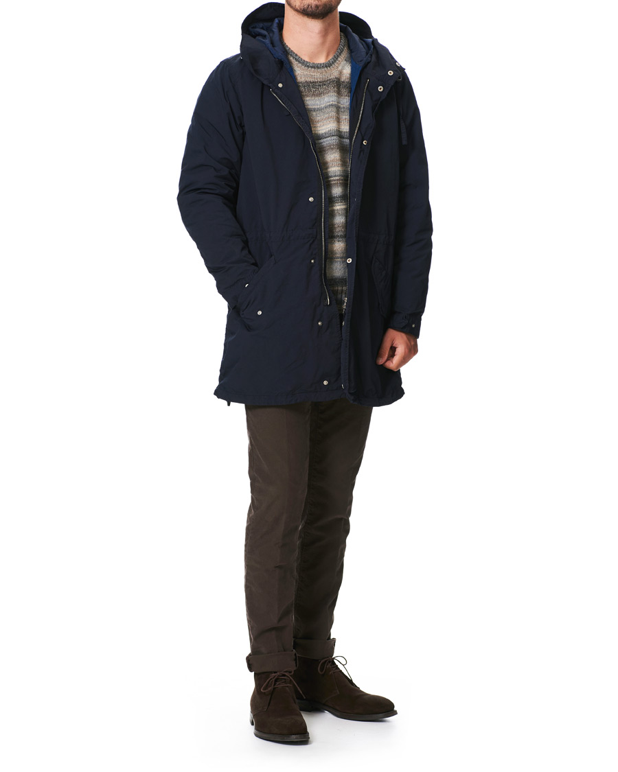 Homme | Manteaux Et Vestes | Aspesi | Parkattone Garment Dyed Parka Navy
