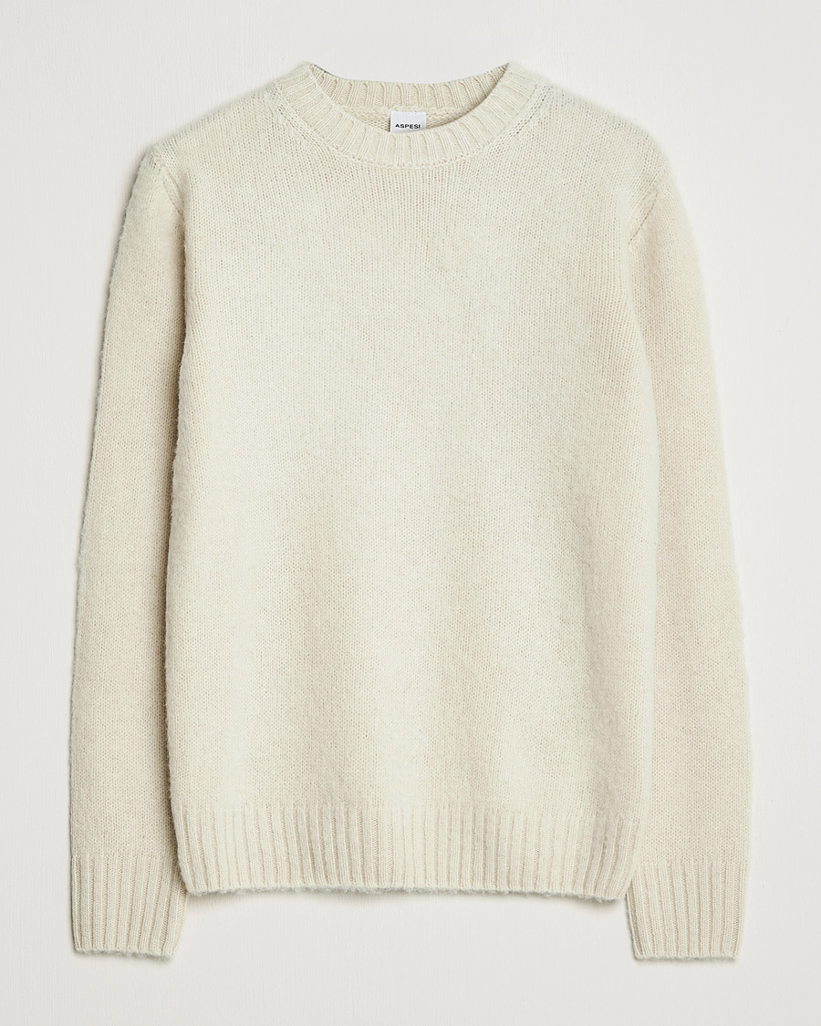 Homme | Pulls Et Tricots | Aspesi | Brushed Shetland Sweater Cream