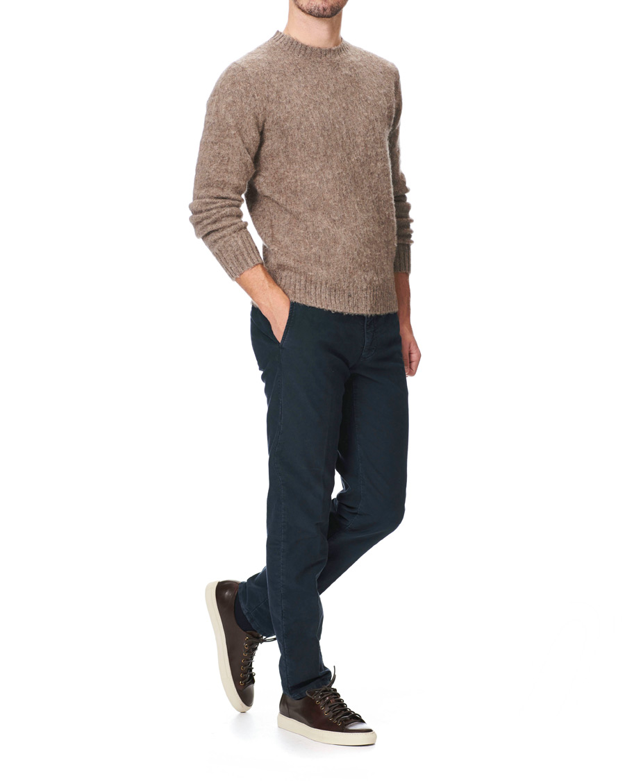 Homme | Pulls Et Tricots | Aspesi | Shetland Crew Neck Sweater Grey Melange