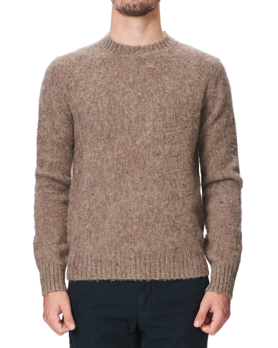 Homme | Pulls Et Tricots | Aspesi | Shetland Crew Neck Sweater Grey Melange