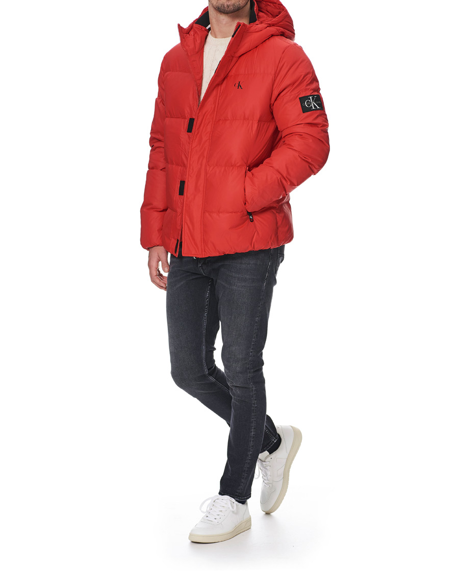 Homme | Manteaux Et Vestes | Calvin Klein Jeans | Hooded Down Puffer Jacket Red