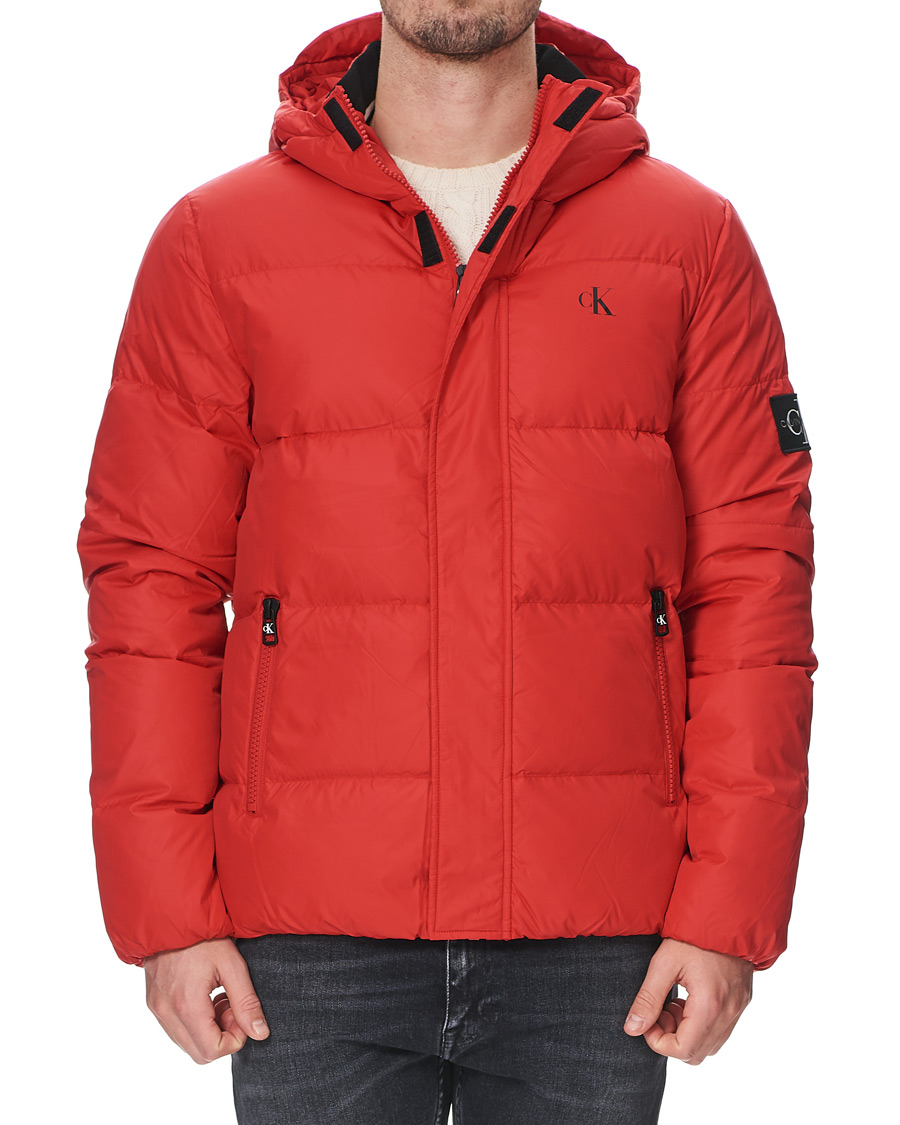 Homme | Manteaux Et Vestes | Calvin Klein Jeans | Hooded Down Puffer Jacket Red