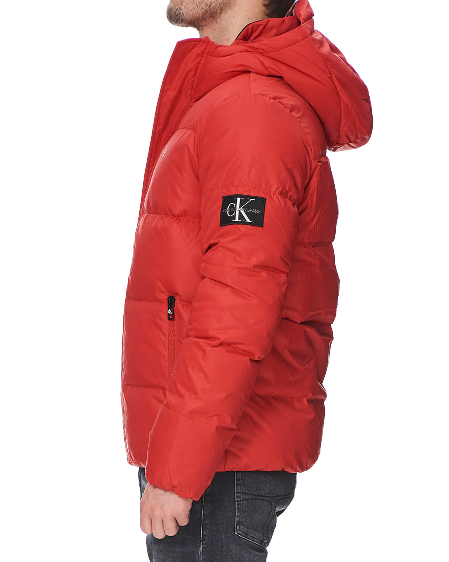 Homme | Manteaux Et Vestes | Calvin Klein Jeans | Hooded Down Puffer Jacket Red