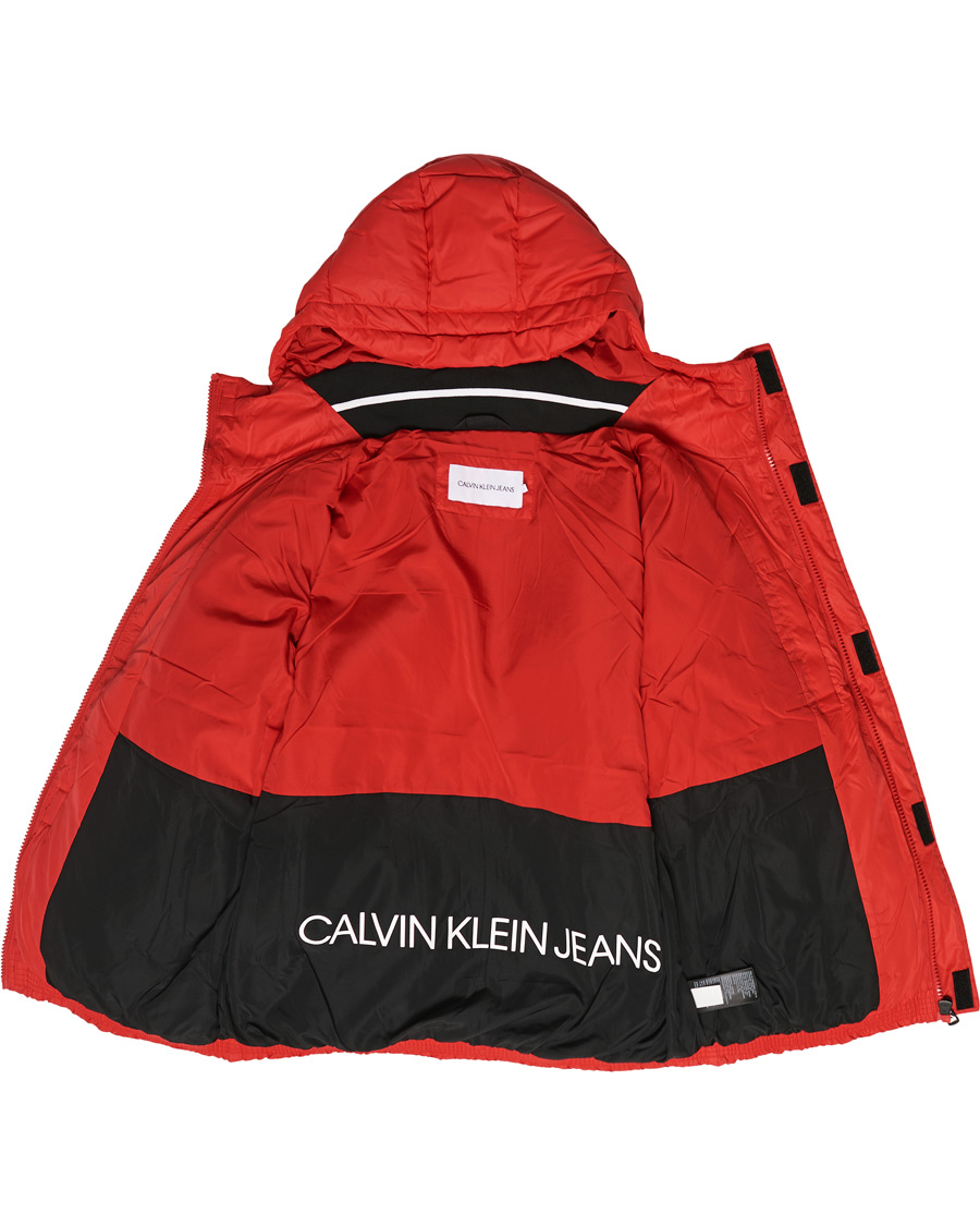 Homme | Manteaux Et Vestes | Calvin Klein Jeans | Hooded Down Puffer Jacket Red
