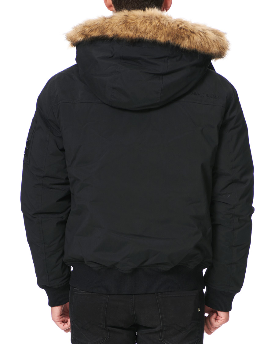 Heren | Jassen | Calvin Klein Jeans | Calvin Klein Fake Fur Down Jacket Black