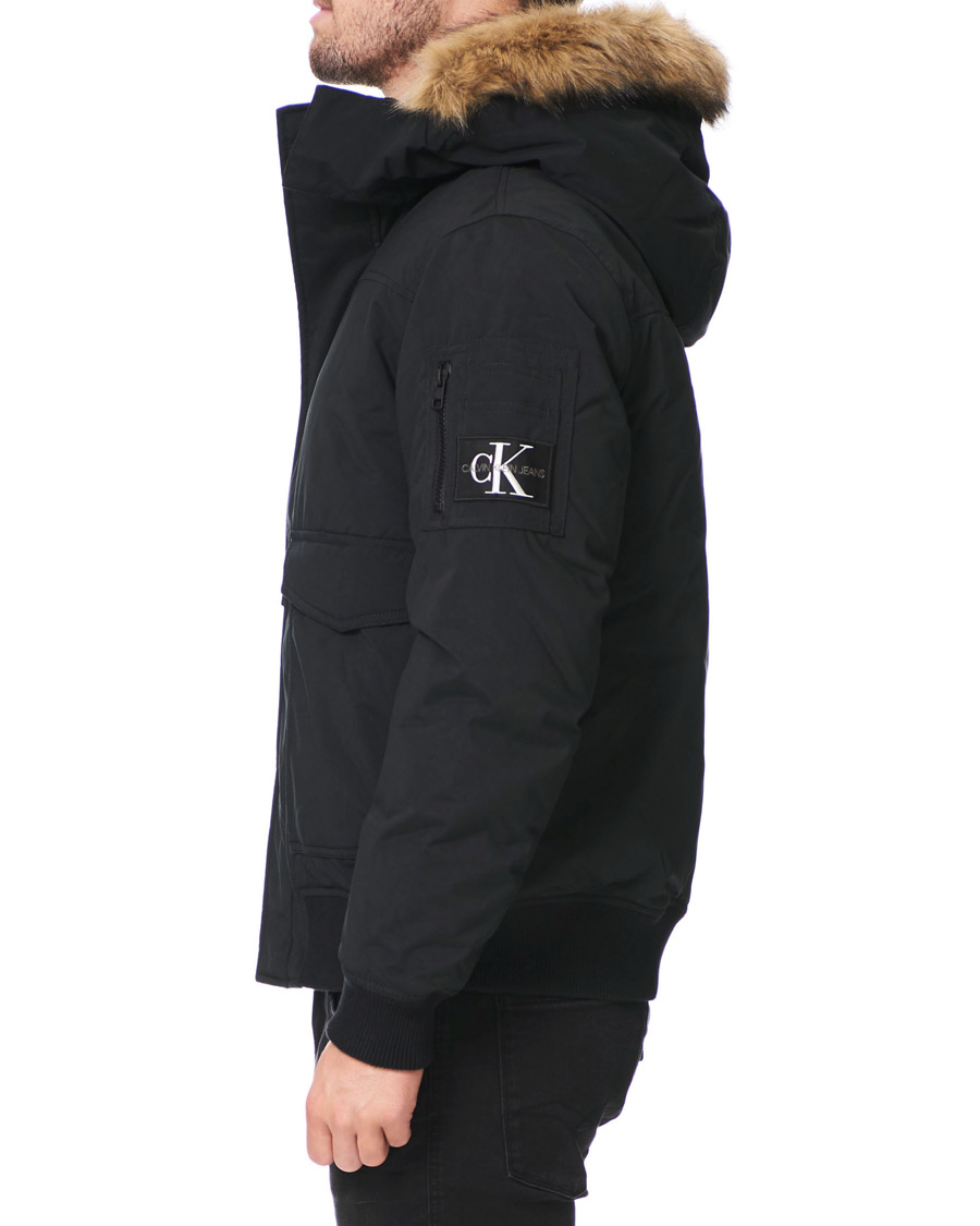 Heren | Jassen | Calvin Klein Jeans | Calvin Klein Fake Fur Down Jacket Black