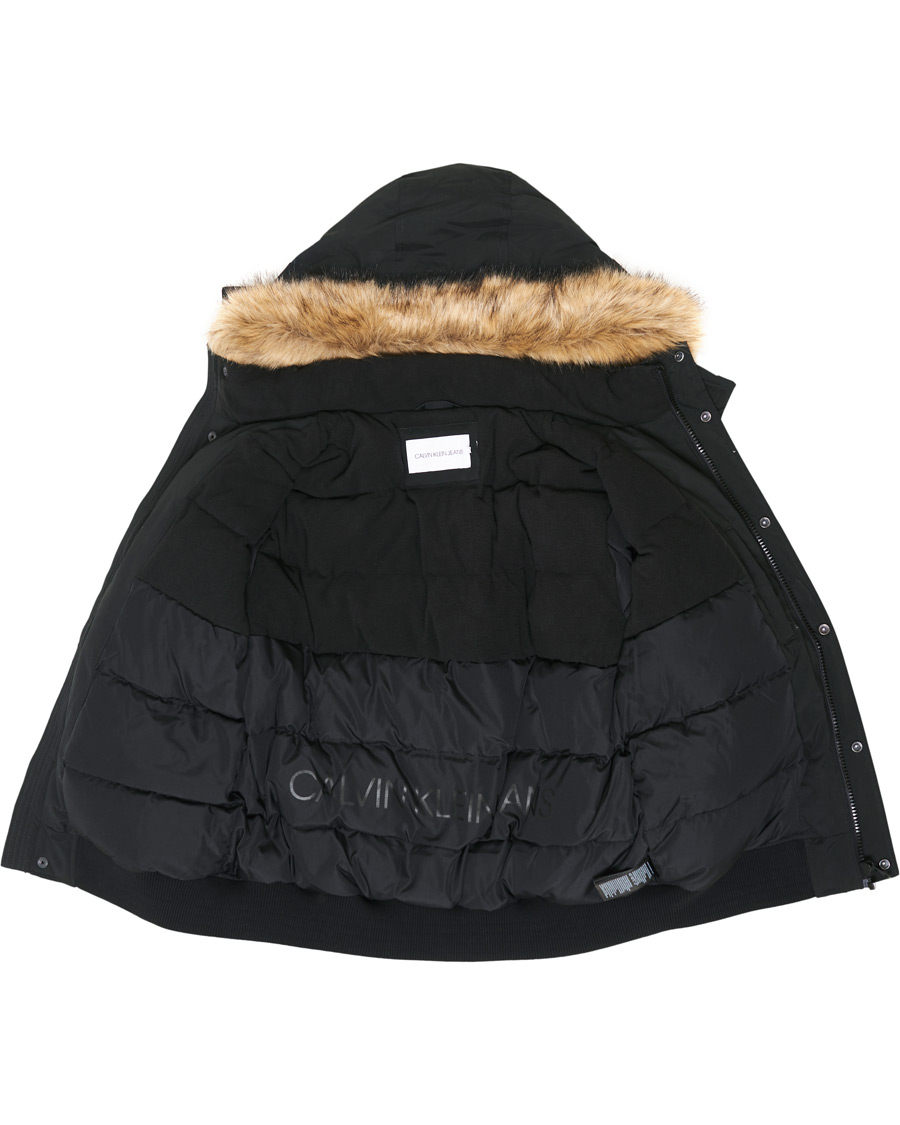 Heren | Jassen | Calvin Klein Jeans | Calvin Klein Fake Fur Down Jacket Black