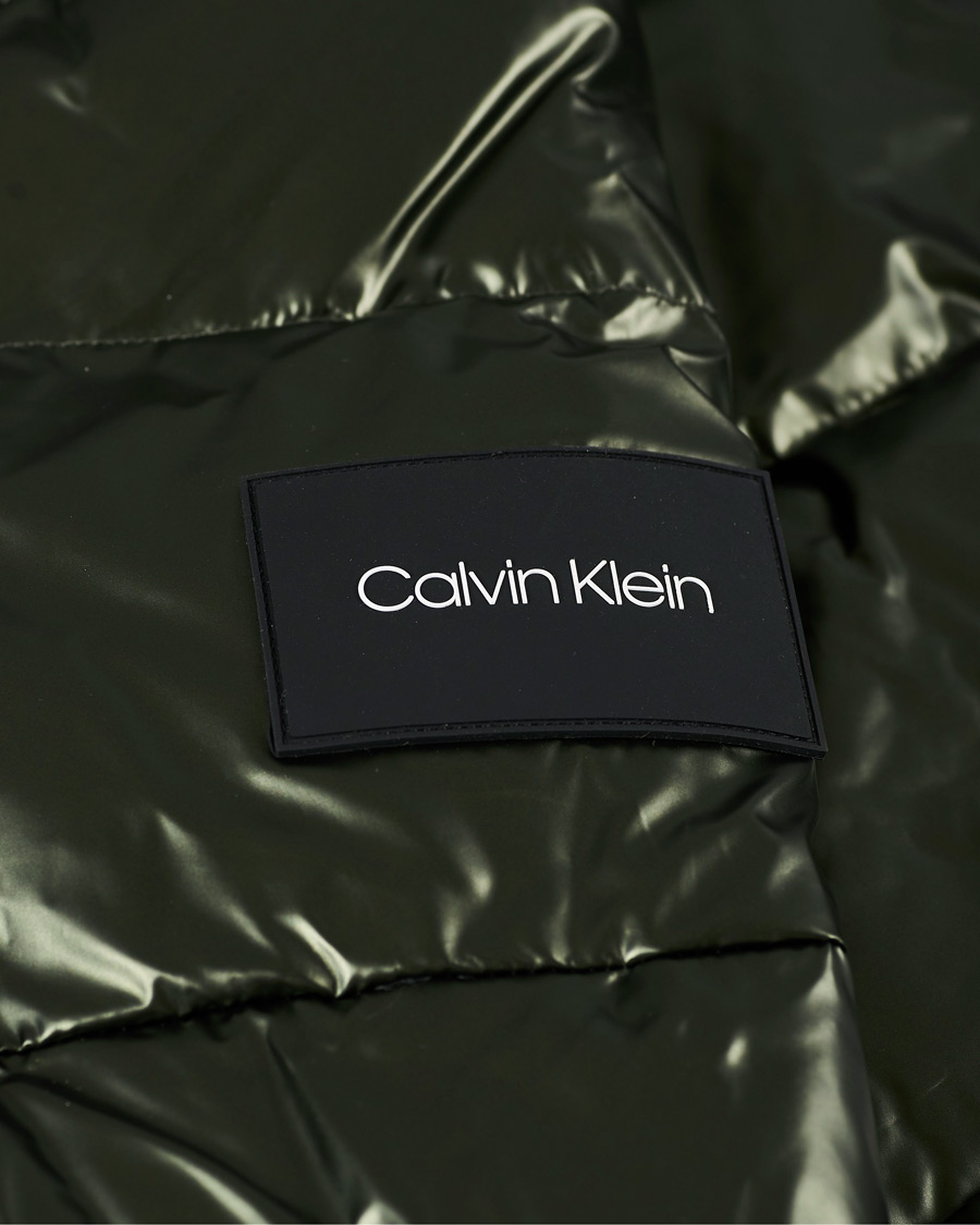 Heren | Jassen | Calvin Klein | Oily Metallic Parka Dark Olive