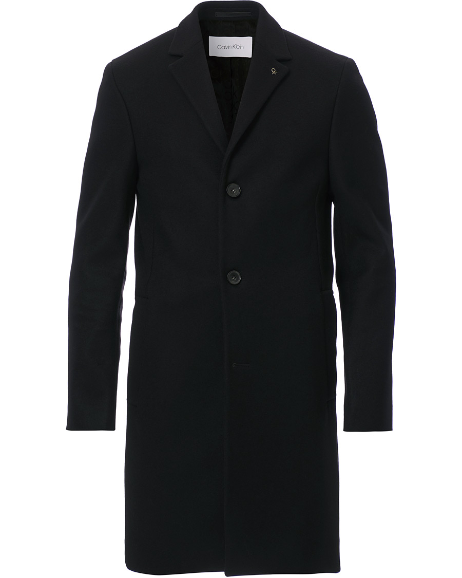 Heren | Jassen | Calvin Klein | Wool/Cashmere Coat Black
