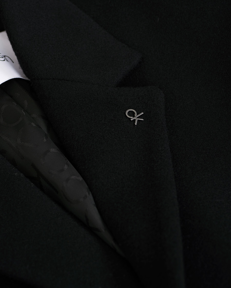 Heren | Jassen | Calvin Klein | Wool/Cashmere Coat Black