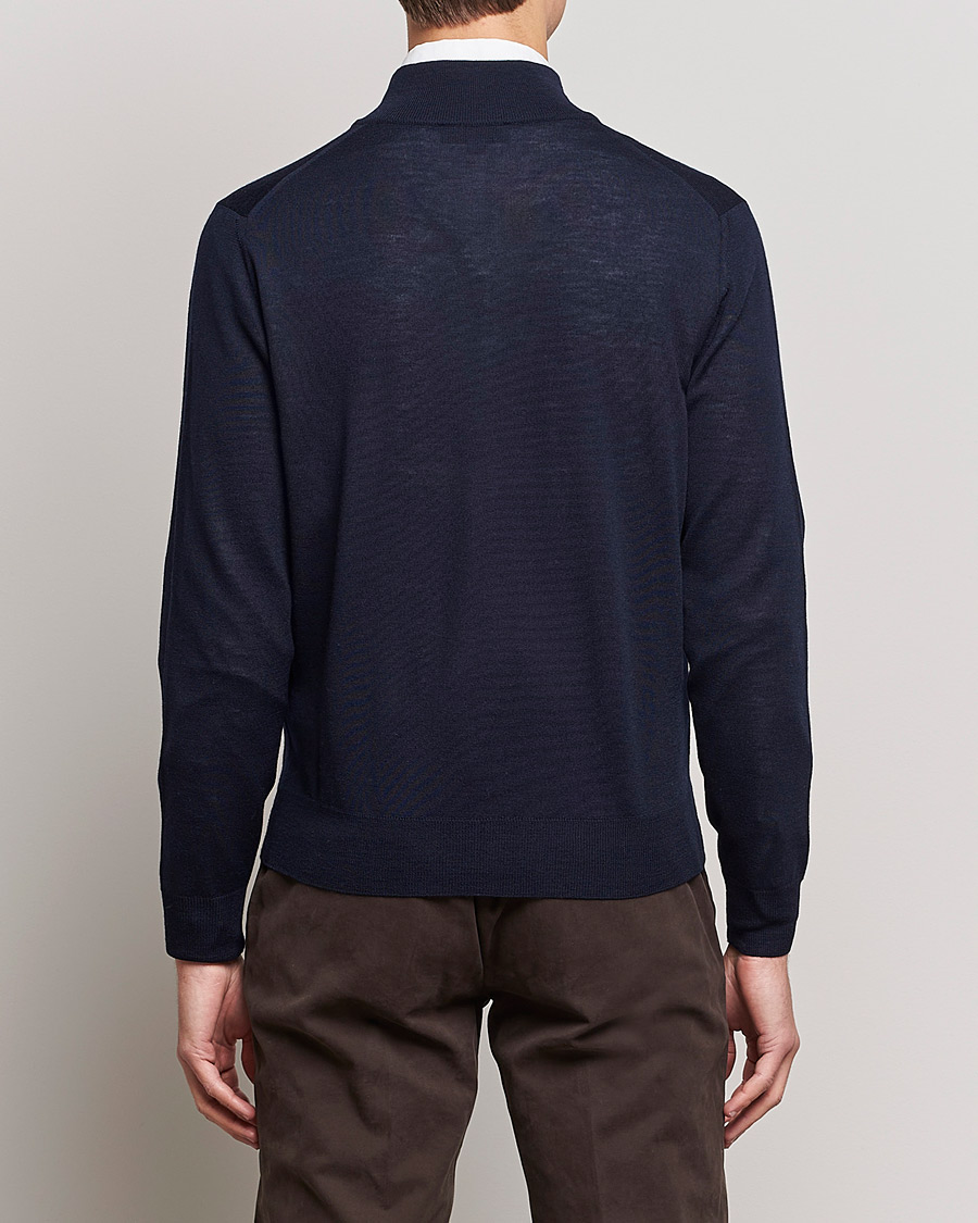 Homme | Pulls Et Tricots | Canali | Merino Wool Full Zip Navy