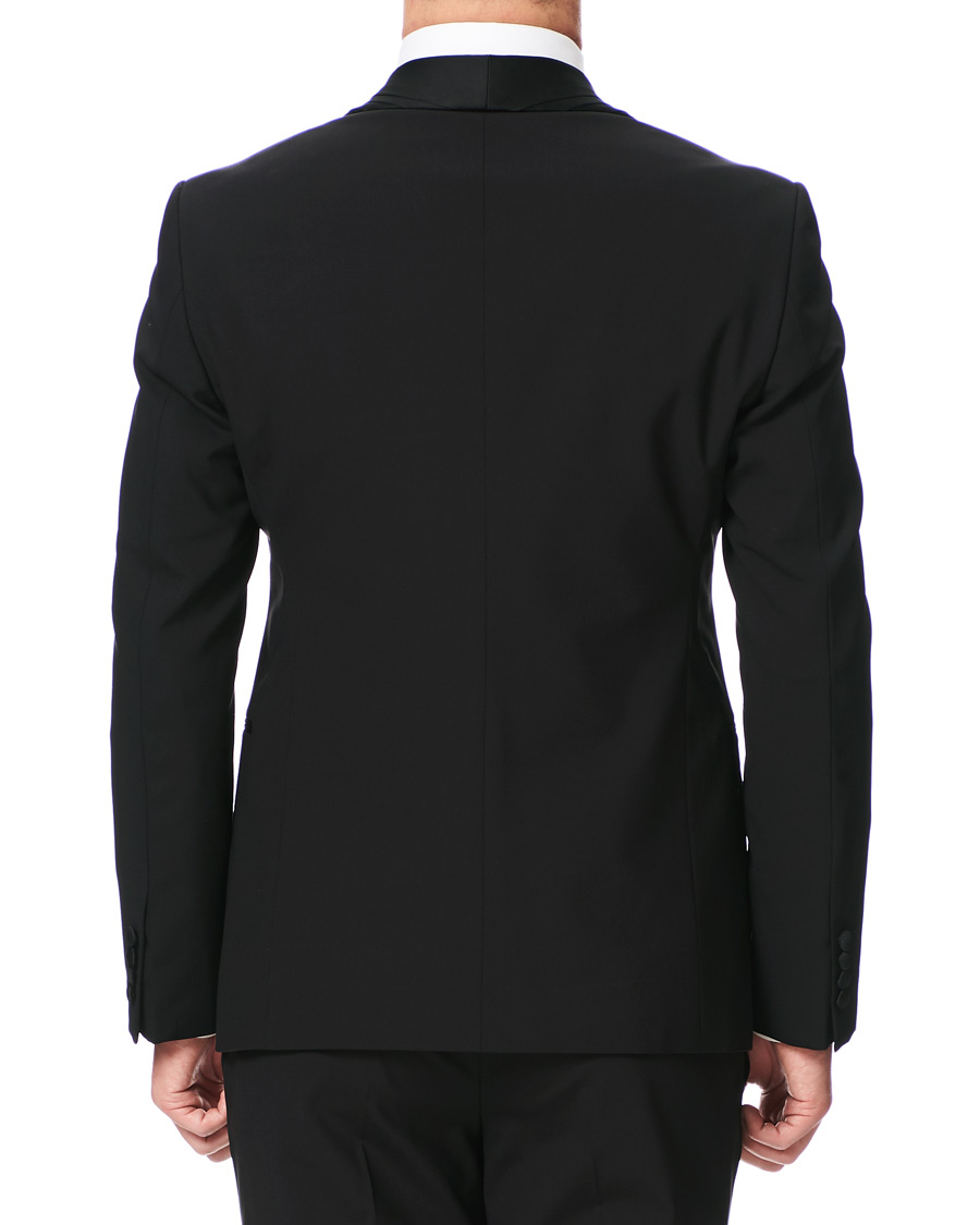 Homme | Costumes | Emporio Armani | Slim Fit Virgon Wool Shawl Collar Tuxedo Black