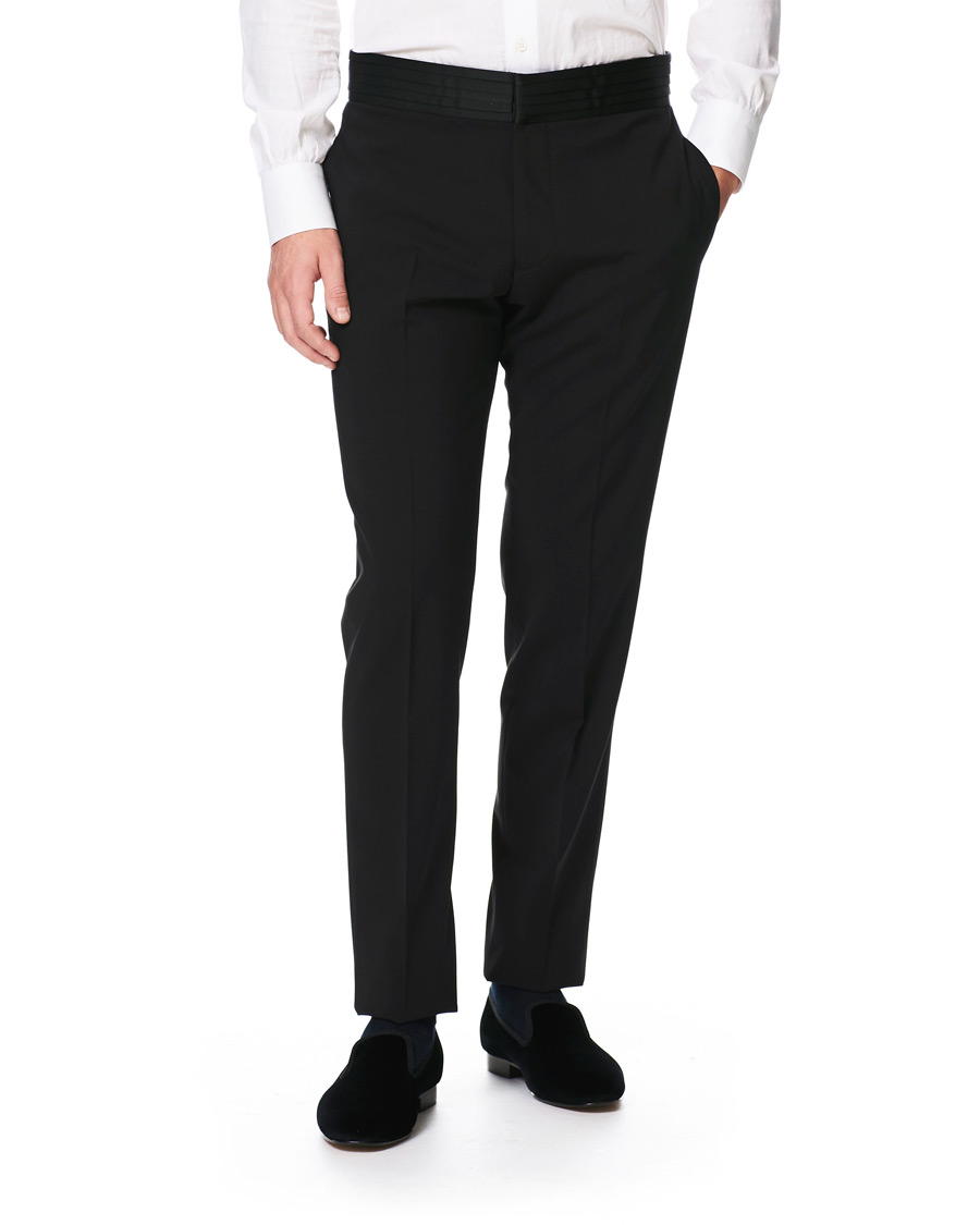 Homme | Costumes | Emporio Armani | Slim Fit Virgon Wool Shawl Collar Tuxedo Black