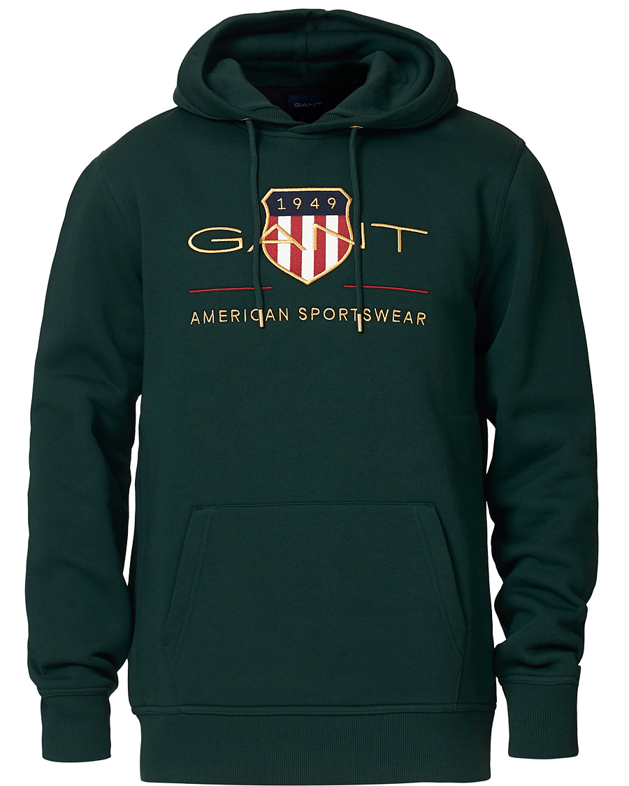 Heren | Truien | GANT | Archive Shield Hoodie Tartan Green