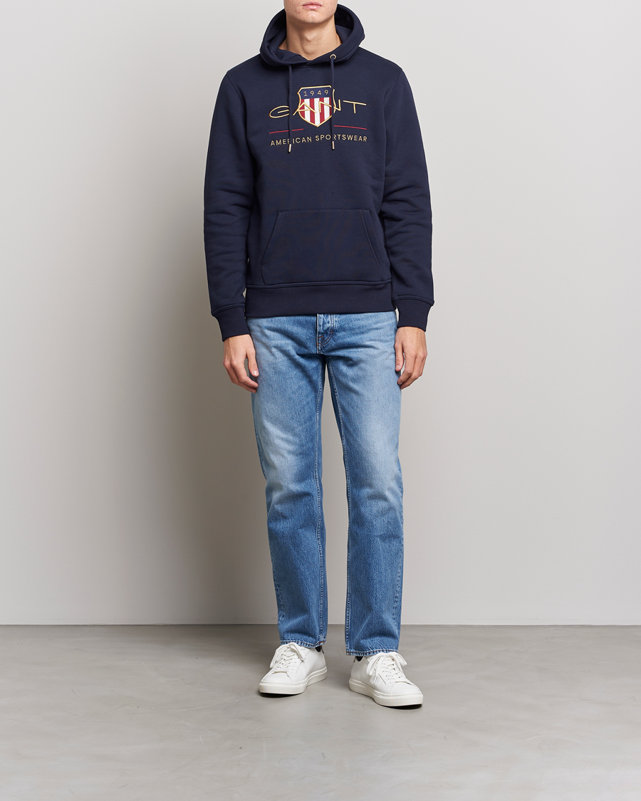 Homme | Pulls Et Tricots | GANT | Archive Shield Hoodie Evening Blue