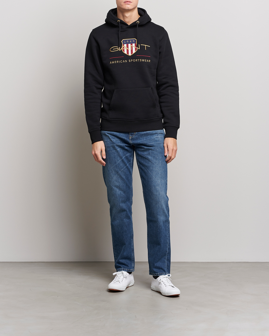 Heren | Truien | GANT | Archive Shield Hoodie Black