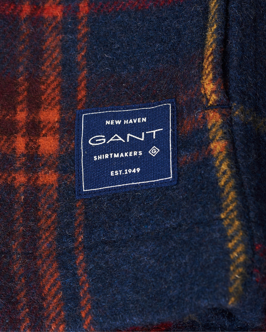 Homme | Chemises | GANT | Wool Blend Check Zip Overshirt Multi