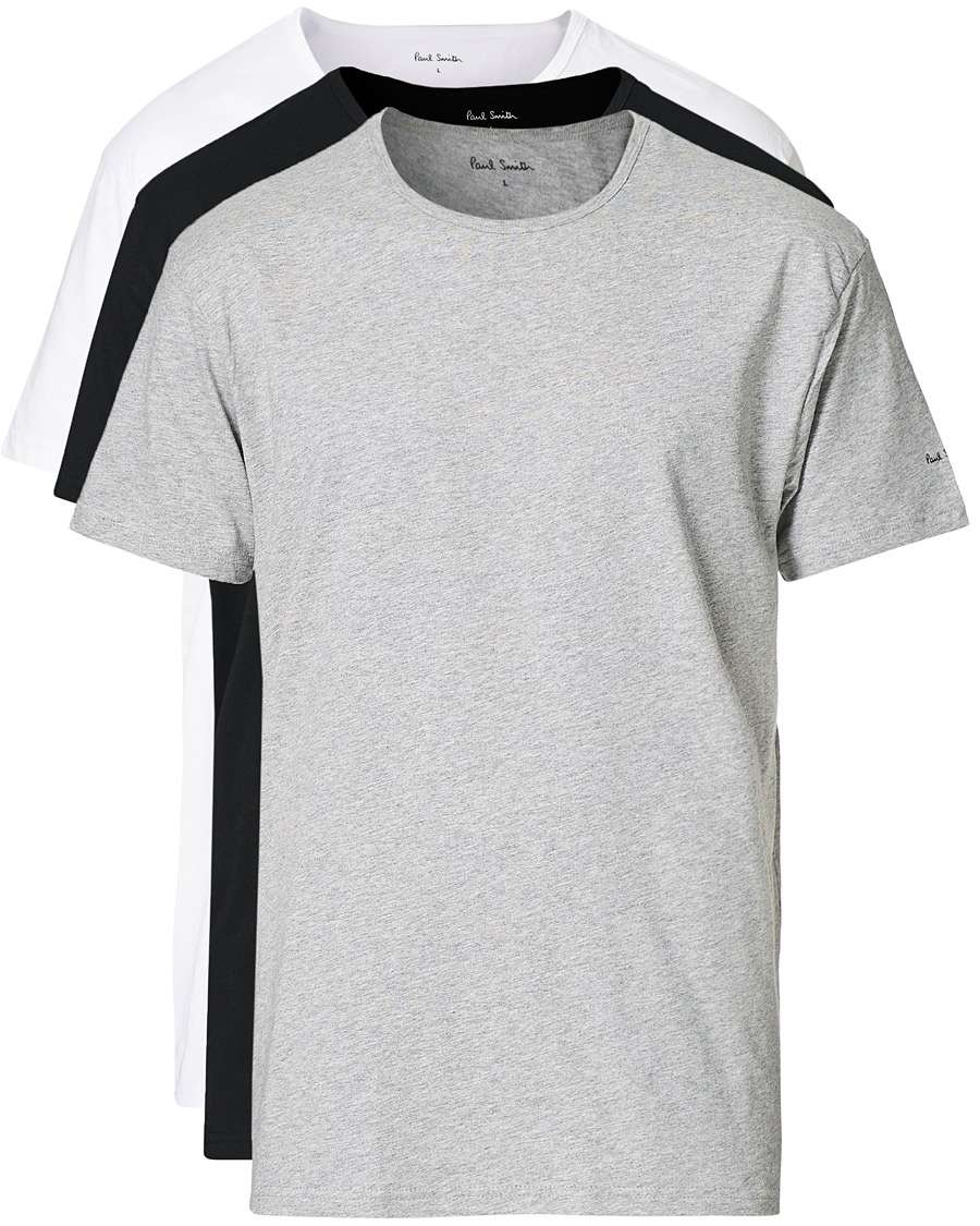 Heren | Paul Smith 3-pack T-shirt White/Black/Grey | Paul Smith | 3-pack T-shirt White/Black/Grey