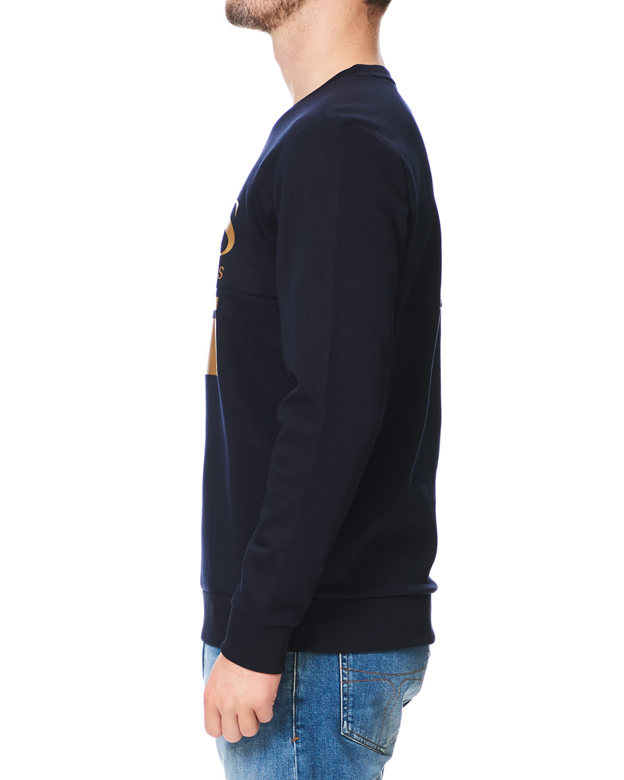 Homme | Pulls Et Tricots | BOSS GREEN | BOSS Athleisure Salbo Crew Neck Sweater Navy/Gold