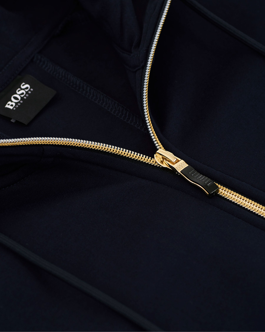 Homme | Pulls Et Tricots | BOSS GREEN | BOSS Athleisure Saggy Full Zip Hoodie Navy/Gold