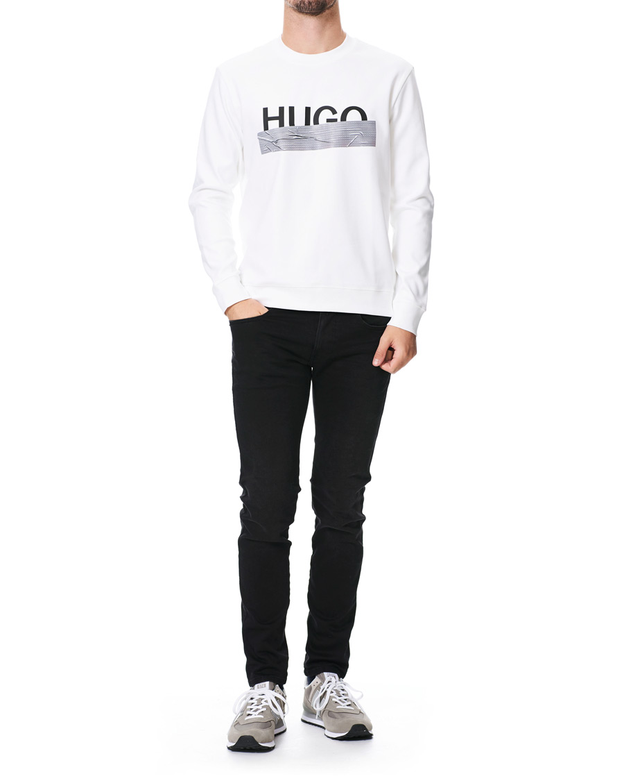 Heren | Truien | HUGO | Dicago Logo Crew Neck Sweatshirt White